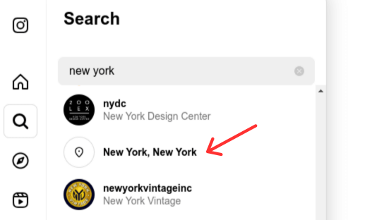 How to find an Instagram location link?
